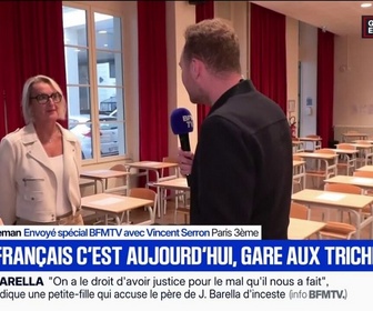 Replay BFM Première - Début du bac de Français ce jeudi sous haute surveillance concernant les tricheurs