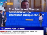 Replay Censure: si Emmanuel Macron démissionnait, est-ce que ça changerait quelque chose? BFMTV répond à vos questions