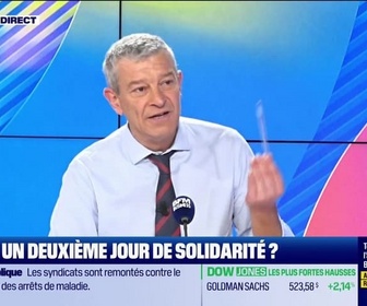 Replay Le débat - Nicolas Doze face à Jean-Marc Daniel : Faut-il un deuxième jour de solidarité ? - 29/10