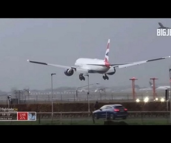 Replay No Comment. La tempête Bert : le pilote forcé à redécoller lors de l'atterrissage à Londres