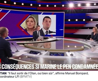 Replay BFM Politique - Si Jordan Bardella était au pouvoir, avec Donald Trump ça serait très dangereux pour la France, déclare Manuel Bompard (LFI)