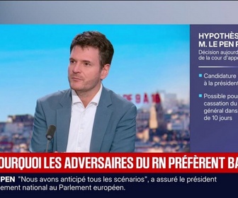 Replay Apolline de 9 à 10 - L'idée que ce ne serait pas un drame si Marine Le Pen ne peut pas se présenter en 2027 est assez fortement incrustée dans l'électorat du RN, estime le politologue Benjamin Morel