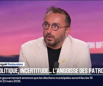 Replay 20H BFM - Crise politique: Les oppositions ont montré leur parfaite incapacité à veiller à l'intérêt des Français, estime Stéphane Manigold, chef d'entreprise et restaurateur