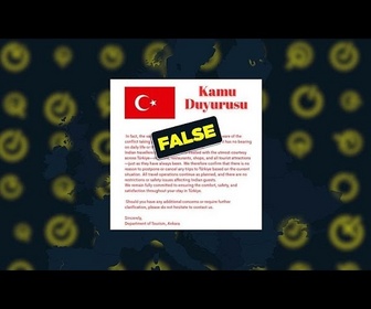 Replay Faux communiqué turc pour inciter les touristes indiens à ignorer le boycott contre la Turquie