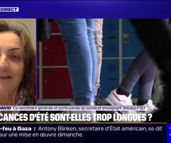 Replay 20H BFM - Si on avait quatre semaines, ce serait pareil: Guislaine David (SNUipp-FSU) réagit aux propos d'Élisabeth Borne sur la durée des vacances d'été