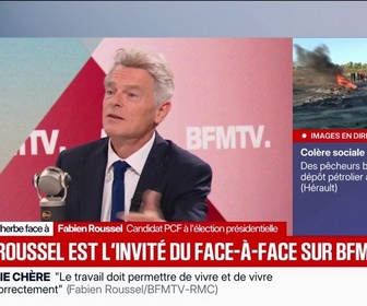 Replay Face à Face - TVA sociale: Je dis que c'est une très mauvaise idée, réagit Fabien Roussel, candidat PCF à l'élection présidentielle, après la proposition de François Hollande