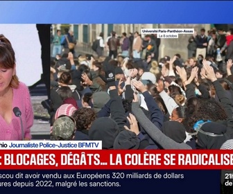 Replay BFM Première - Au moins huit personnels de l'Education nationale blessés lundi matin, en marge de la mobilisation lycéenne