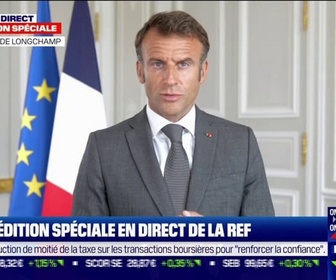 Replay Edition spéciale - Le Président de la République ouvre la REF 2023 avec un message vidéo