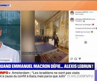 Replay L'image du jour - Tennis de table: Emmanuel Macron défie Alexis Lebrun à l'Élysée