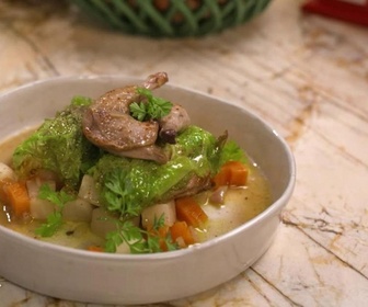 Replay Tous en cuisine - Salade de laitue et crépinettes de cailles, foie gras