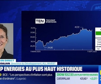 Replay BFM Bourse - Technip Energies au plus haut historique en bourse - 11/09