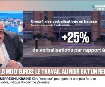 Replay BFM Première - BFM éco : Plus de 1,5 milliard d'euros... le travail au noir bat un record - 24/02