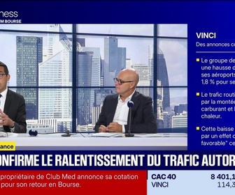Replay BFM Bourse - On refait la séance : Vinci confirme le ralentissement du trafic autoroutier - 28/08