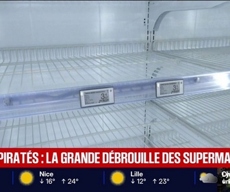 Replay BFM Première - On ne re-remplira les rayons que quand on sera sûr que le problème est résolu: les frigos des magasins toujours vides après les cyberattaques