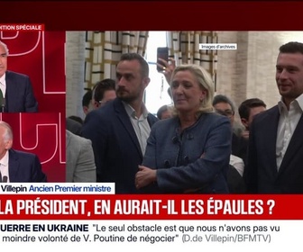 Replay BFM Politique - Jordan Bardella, président? Est-ce que vous monteriez dans un A380 avec, à sa tête, un pilote qui aurait zéro heure de vol au compteur?, se demande Dominique de Villepin