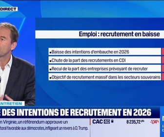 Replay Good Morning Business - Baisse des intentions de recrutement en 2026