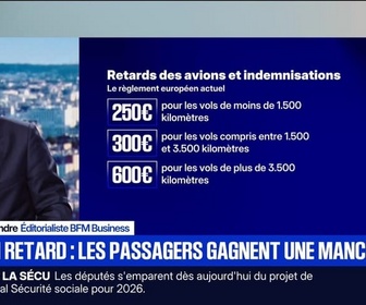 Replay BFM Première - BFM éco : Vols en retard, les passagers gagnent une manche - 21/10