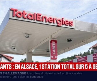 Replay BFM Première - En Alsace, une station-service Total sur cinq est en rupture de carburant