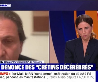 Replay Perrine jusqu'à minuit - Le PS Guedj exfiltré du cortège parisien - 01/05