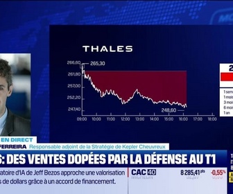 Replay BFM Bourse - Thalès chute : gagnant dans la Défense, mais son activité civile souffre de la guerre - 21/04