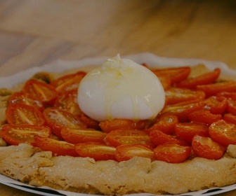 Replay Petits Plats en équilibre - Tarte rustique tomates cerises et burrata