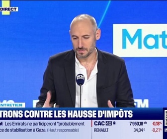 Replay Good Morning Business - Il y a vraiment un ras-le-bol fiscal de la part des entrepreneurs en France, dénonce Matthieu Boeche, fondateur du mouvement 300 pour la France