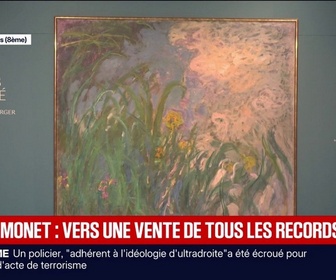 Replay BFM Première - Entre 22 et 30 millions d'euros: vers une vente record pour Iris, un tableau peint par Claude Monet