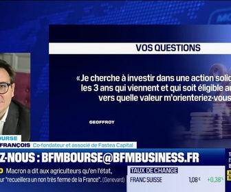 Replay BFM Bourse - Culture Bourse : Je cherche à investir dans une action solide pour les 3 ans qui viennent et qui soit éligible au PEA : vers quelle valeur m'orienteriez-vous ? , par Julie Cohen-Heurton - 12/11