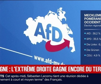 Replay BFM Première - Régionales en Allemagne: l'extrême droite gagne encore du terrain