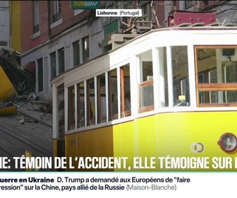 Replay 20H BFM - Accident du funiculaire de Lisbonne: La machine est partie en arrière, ça a été la stupéfaction pour tout le monde, témoigne Béatrice, touriste française qui a assisté à l'accident