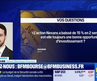 Replay BFM Bourse - Culture Bourse : L'action Nexans a baissé de 15% en 2 semaines, est-elle toujours une bonne opportunité d'investissement ? par Julie Cohen-Heurton - 26/11