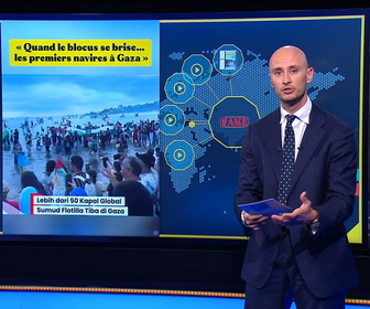 Replay Info ou intox - Non, des vidéos ne montrent pas l'arrivée de bateaux de la flottille à Gaza