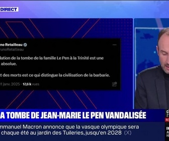 Replay News Box - La tombe de Jean-Marie Le Pen vandalisée - 31/01