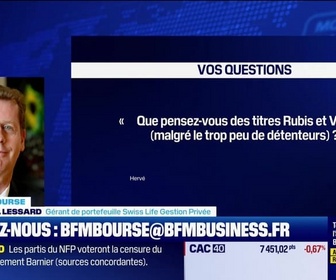 Replay BFM Bourse - Culture Bourse : Que pensez-vous des titres Rubis et Virbac (malgré le trop peu de détenteurs) ? par Julie Cohen-Heurton - 05/09