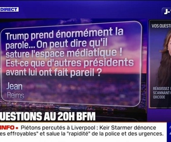 Replay Donald Trump sature l'espace médiatique mondial, est-ce que d'autres présidents avant lui on fait pareil ? Vos questions au 20H BFM