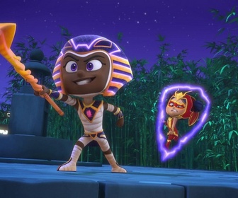 Replay Les Pyjamasques Power Heroes Le cercle des héros - Flamme Rouge et la Montagne d'Apophis