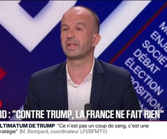 Replay BFM Politique - Vous pensez que nous sommes encore alliés avec Les États-Unis?, questionne Manuel Bompard (LFI)