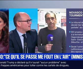 Replay Apolline de 9 à 10 - Ça me fout en l'air ce qu'il se passe: le ministre de l'Industrie, interpellé par un salarié de Novasco, réagit à la potentielle fermeture du site de Hagondange en Moselle