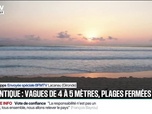 Replay 20H BFM - Océan Atlantique: des plages fermées suite à des vagues de quatre à cinq mètres de haut