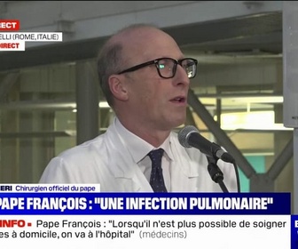 Replay BFM Story - Santé du pape François: Un scanner a mis en évidence une pneumonie bilatérale, déclarent ses médecins