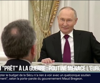 Replay 20H BFM - Ils n'ont aucun programme de paix, ils sont du côté de la guerre: Vladimir Poutine menace les Européen