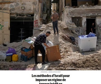 Replay Dans la presse - En Cisjordanie, le régime de terreur imposé par Israël