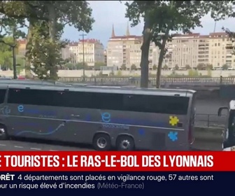 Replay BFM Première - C'est un bruit constant: à Lyon, les riverains excédés par les cars de touristes