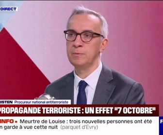 Replay Face à Face - Le procureur national antiterroriste Olivier Christen note un renforcement des propos antisémites et une recrudescence de l'attrait vers la propagande jihadiste, depuis l'attaque du 7-Octobre