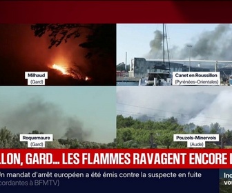 Replay BFM Première - Pyrénées-Orientales, Gard, Aude... Les flammes ravagent le sud du pays