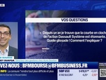 Replay BFM Bourse - Culture Bourse : Depuis un an je trouve que la courbe en cloche de l'action Dassault Système est étonnante. Quelle glissade ! Comment l'expliquer ? - 03/12