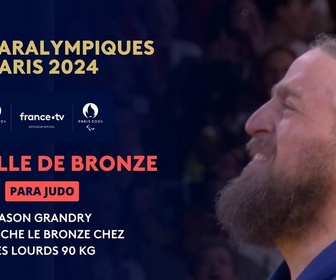 Replay Les Jeux Paralympiques de Paris 2024 - Para Judo +90kg (H) : Jason Grandry prend la médaille de bronze en 30 secondes