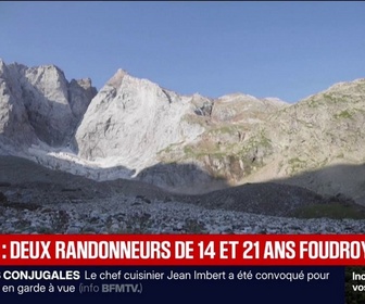 Replay BFM Première - Hautes-Pyrénées: deux randonneurs de 14 et 21 ans foudroyés lors d'un orage