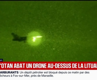 Replay BFM Première - En Lituanie, un drone abattu par des avions de chasse de l'Otan