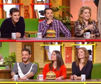Replay Burger Quiz avec Chiara Mastroianni, Vincent Lacoste, Vincent Dedienne et Catherine Deneuve